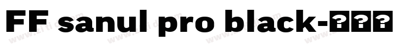 FF sanul pro black字体转换